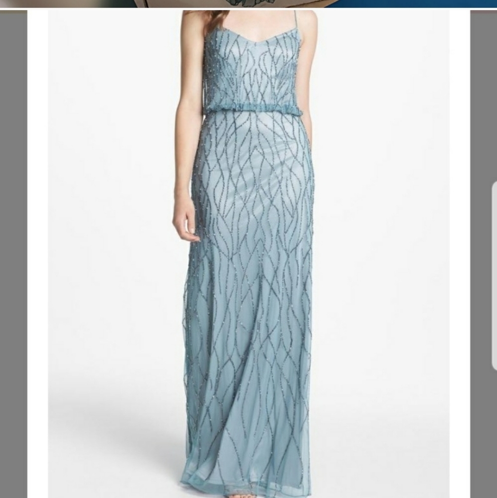 Adrianna papell beaded blouson dress